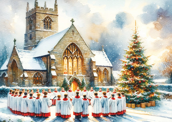 <p style="color:gold">The Church Choir<br><p style="color:grey"> - Pack of 5 cards - <br>Ref: kj15b