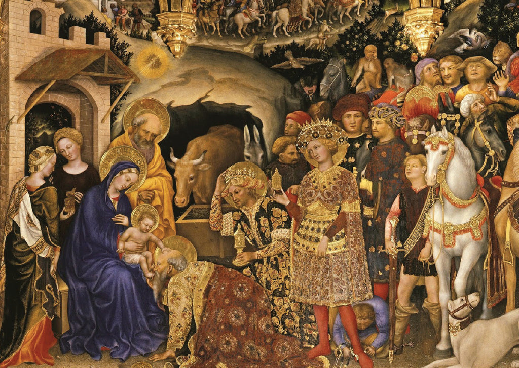 <p style="color:gold">Adoration of the Magi<br><p style="color:grey"> - Pack of 5 cards - <br>Ref: kf15b