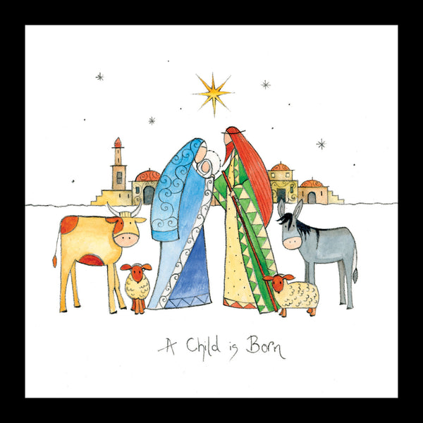 <p style="color:gold">A Child is Born<br><p style="color:grey"> - Pack of 5 cards - <br>Ref: kf19c