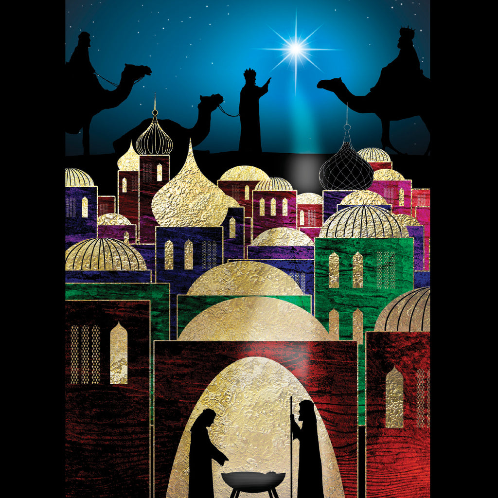 <p style="color:gold">Bethlehem Night<br><p style="color:grey"> - Pack of 5 cards - <br>Ref: kf29e