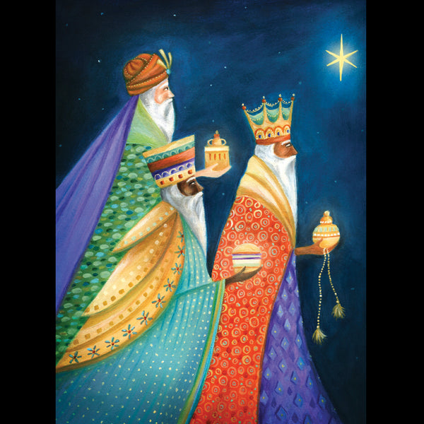 <p style="color:gold">Kings Bearing Gifts<br><p style="color:grey"> - Pack of 5 cards - <br>Ref: kf32e