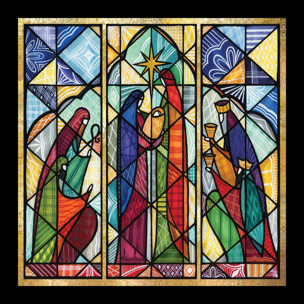 <p style="color:gold">Stained Glass Window<br><p style="color:grey"> - Pack of 5 cards - <br>Ref: kg25c