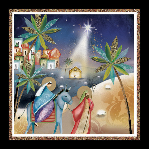 <p style="color:gold">Journey to Bethlehem<br><p style="color:grey"> - Pack of 5 cards - <br>Ref: kg45c