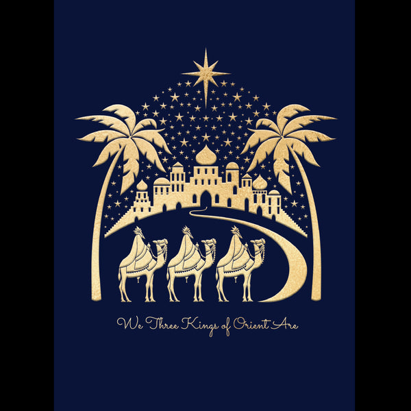 <p style="color:gold">We Three Kings of Orient Are<br><p style="color:grey"> - Pack of 5 cards - <br>Ref: kh15e