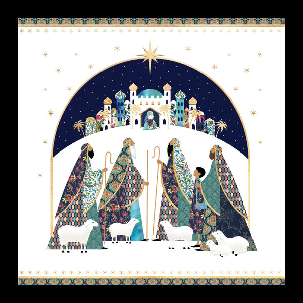 <p style="color:gold">While Shepherds Watch<br><p style="color:grey"> - Pack of 5 cards - <br>Ref: kh16c