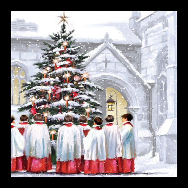 <p style="color:gold">Christmas Choir<br><p style="color:grey"> - Pack of 5 cards - <br>Ref: kh25c