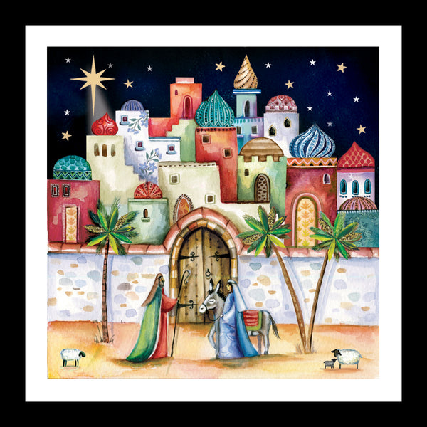 <p style="color:gold">Reaching Bethlehem<br><p style="color:grey"> - Pack of 5 cards - <br>Ref: kh51c