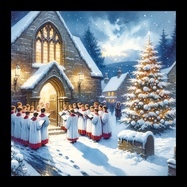 <p style="color:gold">Evening Carols<br><p style="color:grey"> - Pack of 5 cards - <br>Ref: kj82c
