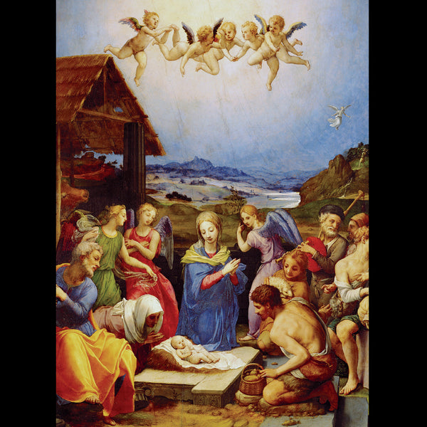 <p style="color:gold">The Adoration of the Shepherds<br><p style="color:grey"> - Pack of 5 cards - <br>Ref: kj85e