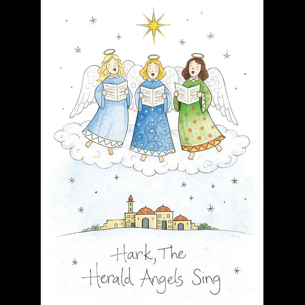 Hark, The Herald Angels Sing - Pack of 5 cards - Ref: kl37e