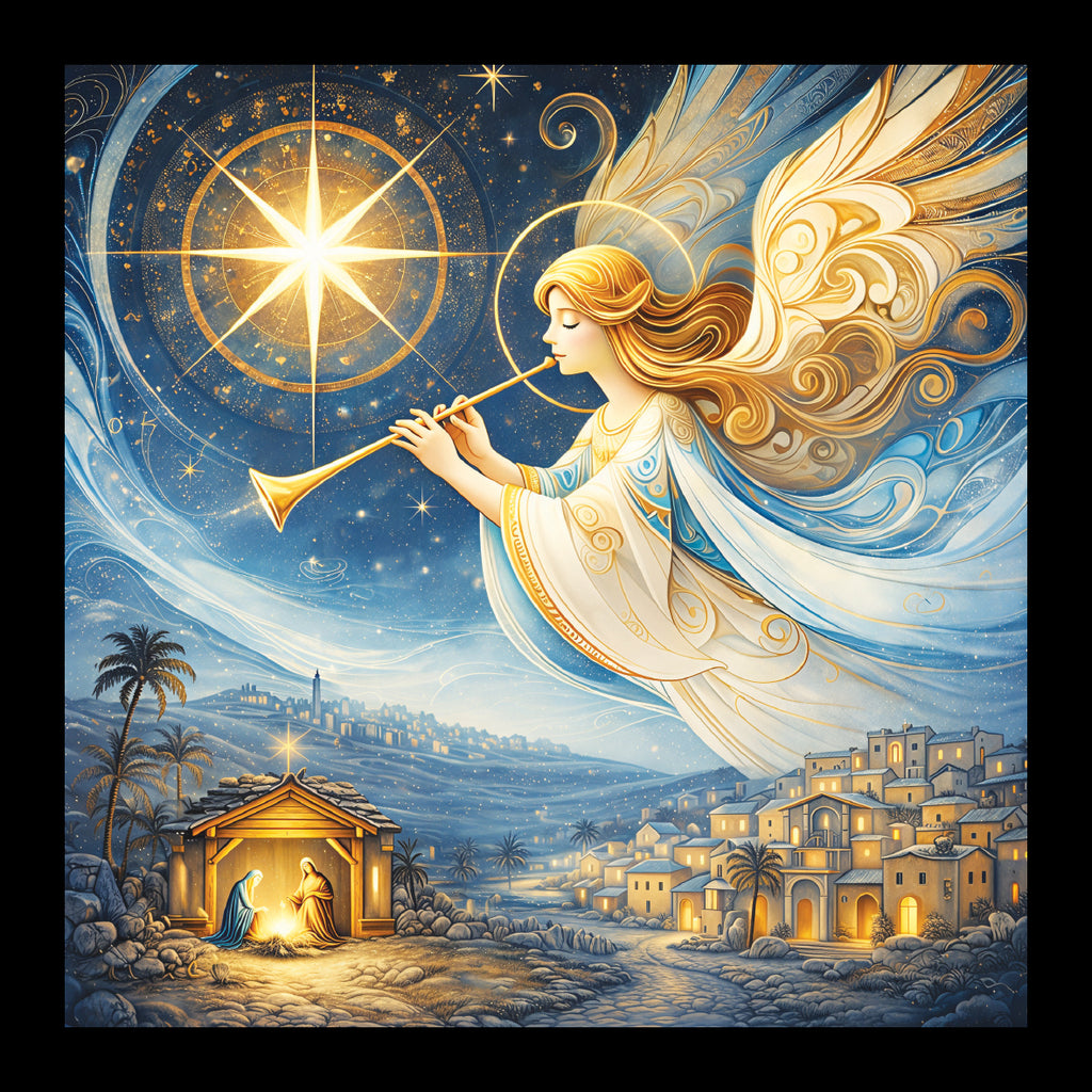 Musical Angel - Pack of 5 cards - Ref: kl56c