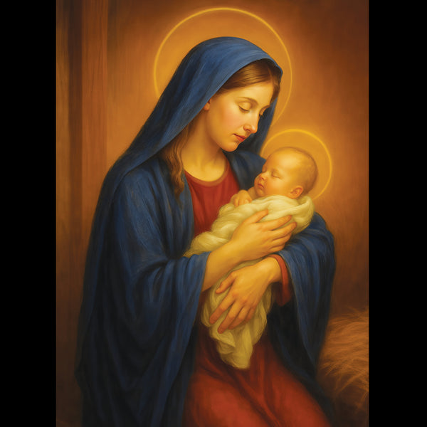 The Virgin Mary with Baby Jesus - Pack of 5 cards - Ref: kl65e