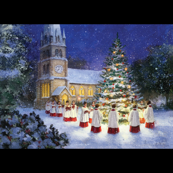 <p style="color:gold">Evening Carollers<br><p style="color:grey"> - Pack of 5 cards - <br>Ref: kd23b