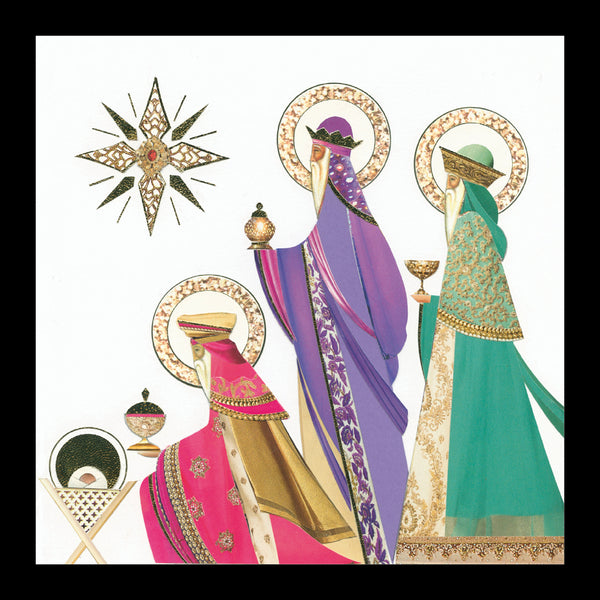 <p style="color:gold">Gold, Frankincense & Myrrh<br><p style="color:grey"> - Pack of 5 cards - <br>Ref: kd45c