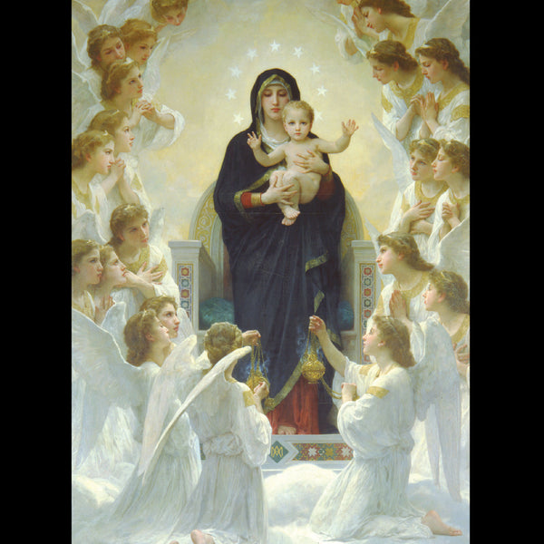 <p style="color:gold">The Virgin with Angels<br><p style="color:grey"> - Pack of 5 cards - <br>Ref: ke14e